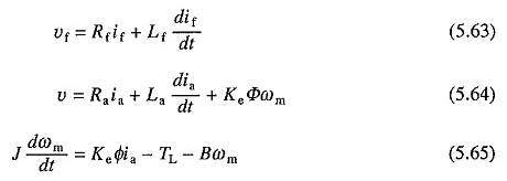 Analisi di transizione del motore DC